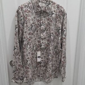 Men's Floral Casual Button Down Shirt - Multicolor